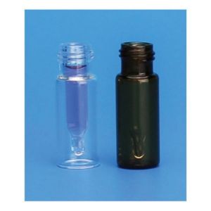 Picture of Clear Step R.A.M.™ 9mm Threaded Vial w/Marking Spot, 12x32mm, w/300µL Glass Insert 80209M-1232