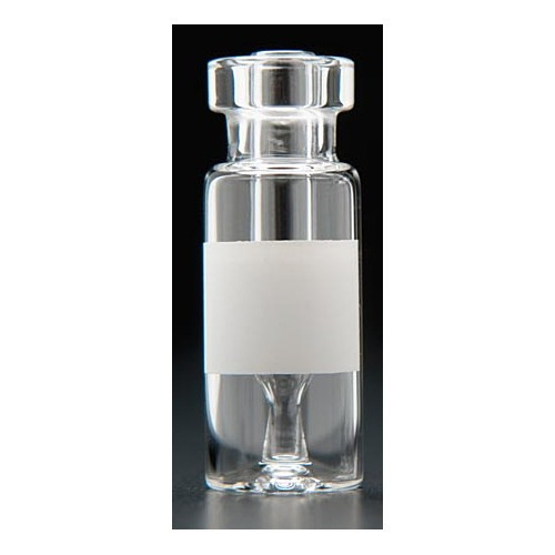 Clear Step R.A.M.™ 9mm Threaded Vial w/Marking Spot, 12x32mm, w/350µL Flanged Flat Bottom Insert 8029FBM-1232