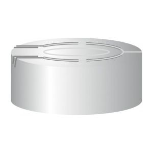 Picture of Crimp closure, N 20, alu., complete tear off, Silicone white/PTFE beige, 3.0 mm 702839