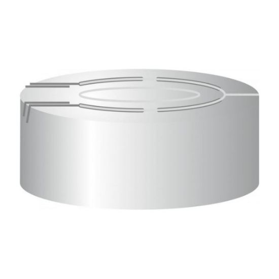 Picture of Crimp closure, N 20, alu., complete tear off, Silicone white/PTFE beige, 3.0 mm 702839