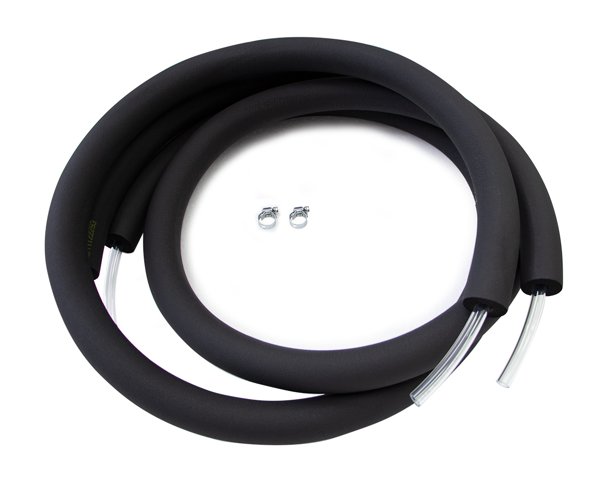 Set of 2 tubes of 2 meters with insulating material (working  range -40 ÷ +60 °C), complete with metal clamps , 41102302