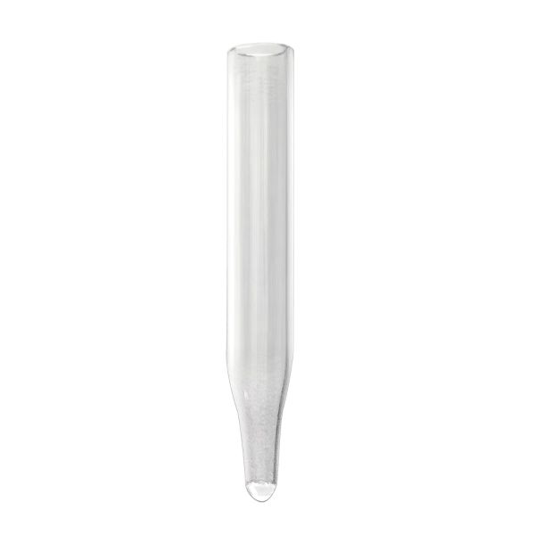 Silanized - 200µL Glass Conical Limited Volume Insert, 5x31mm, Pulled Point Interior, No Spring 402FT-531Z