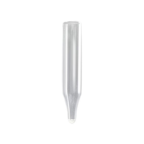 Silanized - 250µL Glass Big Mouth Conical Limited Volume Insert, 6x31mm, Pulled Point Interior, No Spring 4025FT-631Z