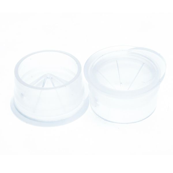 15mm Clear Polyethylene Snap Plug with Pre-Scored Starburst, 5410SB-15