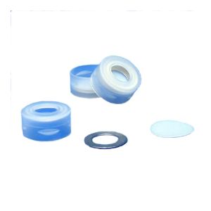 Picture of 11mm Polyethylene Snap Cap for Shimadzu, 10mil PTFE , 5610-11