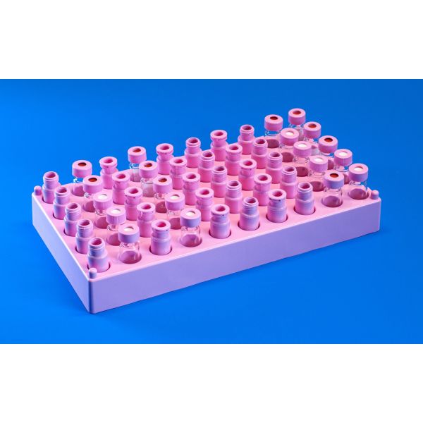 MicroAnalytix - New Zealand-50 Position Pink Polypropylene Stackable ...