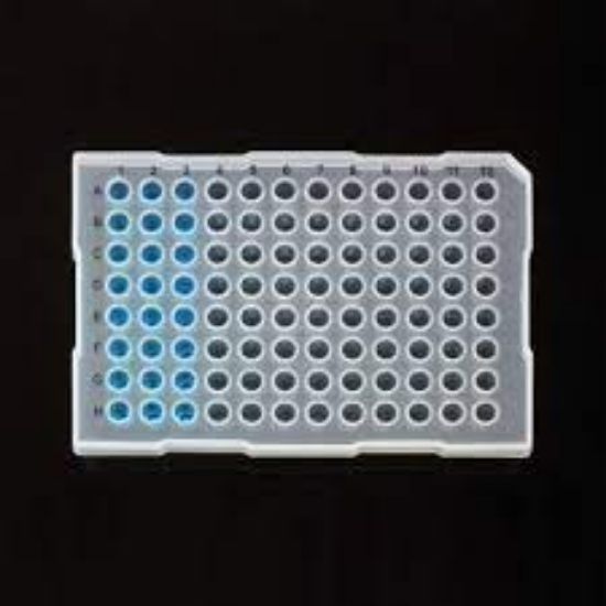 Picture of Clear Polyester Strips, Sealing 8-well Row of 96-well Plates or Single PCR 8-Tube Strip, RNAse/Dnase-Free, 8 Strips per sheet  CPE-qPCR-8