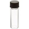 Picture of 8ml Clear Glass Screw vial with 15mm PTFE/Sil Black PP closed top cap, MSV88020-1760