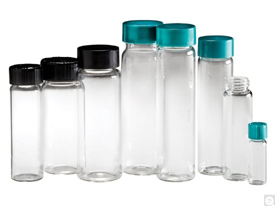 Picture of 25 x 95mm, 8 dram (30ml) Clear Borosilicate Glass Vial with 22-400 cap GLC-01008