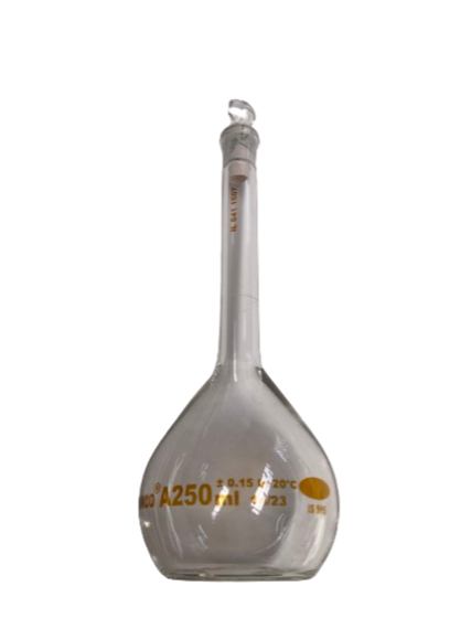 250ml Volumetric Flask Class A PEStop, MS GVF250PS