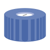 Picture of Screw closure,N 9,PP,blue,center hole Silicone white/Polyimide orange,slit,1.0mm,fluorine-free 702405