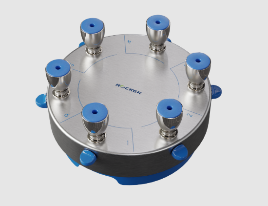 Picture of SolarVac 600-MS, 6 Places Rotary Manifold with No. 8 stopper funnel adaptor 186600-01