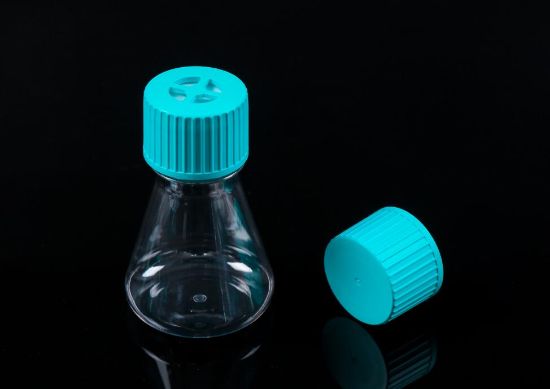 Picture of 125mL Erlenmeyer Flask, PETG, Vent Cap, Sterile,1/pk, 24/cs 781011