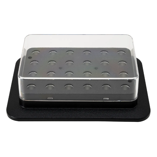 Picture of Accessories of Thermo Mix(Quick change,magnetic mounting),Black, Heating block, used for 0.5mL tubes, 24 holes 18900401