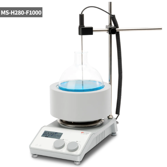Picture of MS-H280-F1000 LCD Digital Magnetic Stirrer with Electric Heating Mantle (1000ml round bottom flask), 8017423100