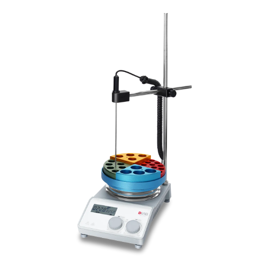 Picture of MS-H-Pro+ package 2: Hotplate Magnetic Stirrer (340°C) & PT1000A & Support clamp,  8130221110+18900017