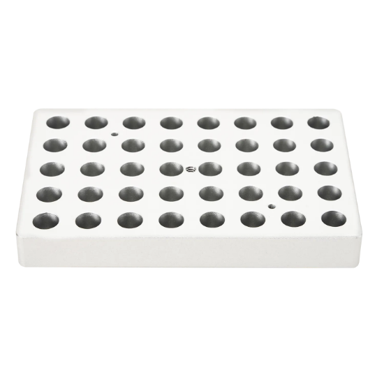 Picture of Heating block, used for 2mL tubes, 40 holes (thin), Accessories of Dry BathHB120-S,  18900277