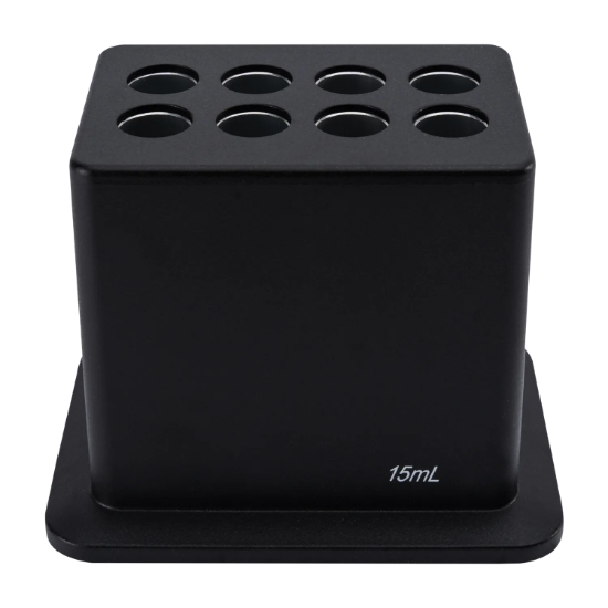 Picture of Magnetic Block types,  Black,Heating block, used for 15mL tubes, 8 holes ,Accessories of Thermo Mix, 18900406