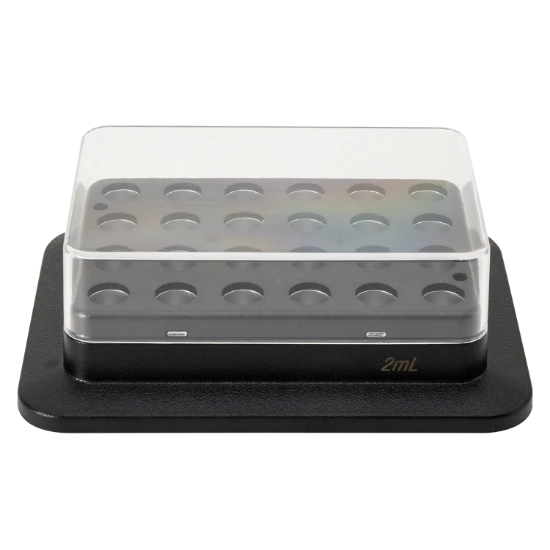 Picture of Magnetic Block types, Black,Heating block, used for 2mL tubes, 24 holes(round bottom), Accessories of Thermo Mix, 18900403