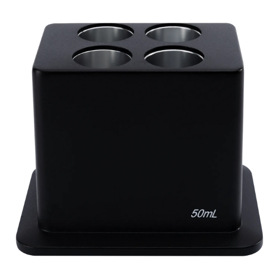 Picture of Magnetic Block types, Black,Heating block, used for 50mL tubes, 4 holes, Accessories of Thermo Mix,  18900407