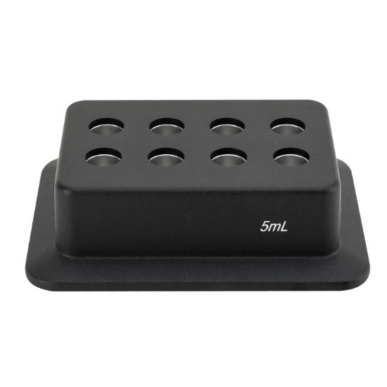 Picture of Magnetic Block types, Black,Heating block, used for 5mL tubes, 8 holes, Accessories of Thermo Mix  18900404