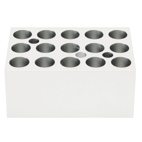 Picture of Heating block, used for 2mL tubes, 15 holes (round bottom), Accessories of Mini dry bath 18900428