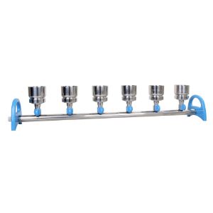 Picture of 180601-02  MultiVac 601-MB, 6-Places StainlessSteel Manifold with 100ml S.S. filter funnel
