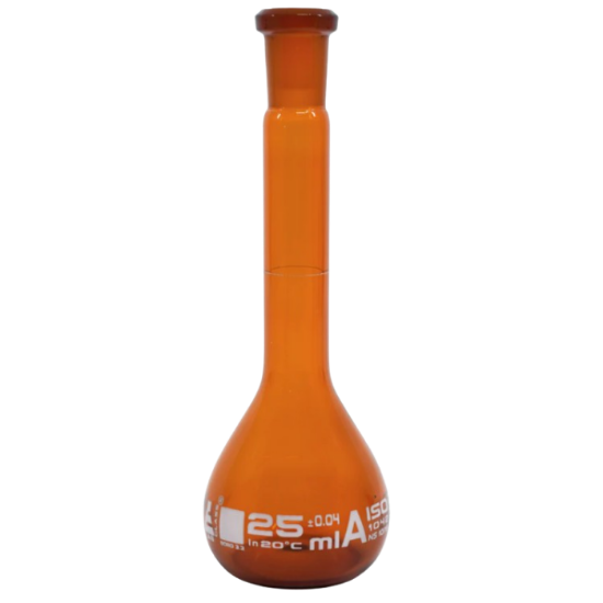 Picture of 25ml Volumetric Flask Amber Class A MS 3602.100.06