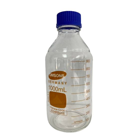 Picture of Bottle Reagent Clear Glass Screw Cap. 1000ml, Amber Printing, pk10,  MS 1400.100.08