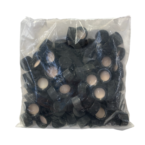 Picture of 15-425mm Solid Top, Black Polypropylene Cap, PTFE/F217 Lined MS5360-15(100)