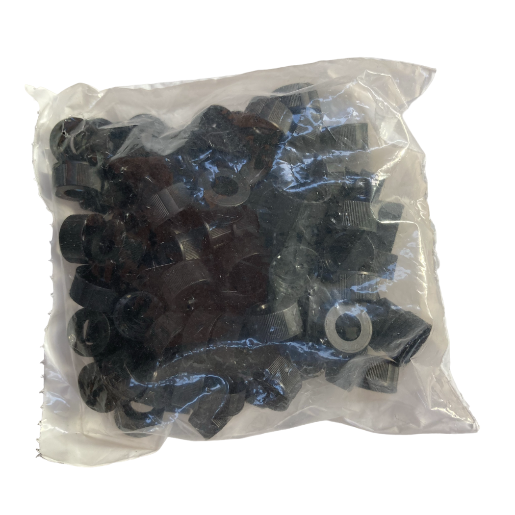 9mm R.A.M.™ Black, Ribbed Polypropylene Open Hole Cap 5310-09F(100)