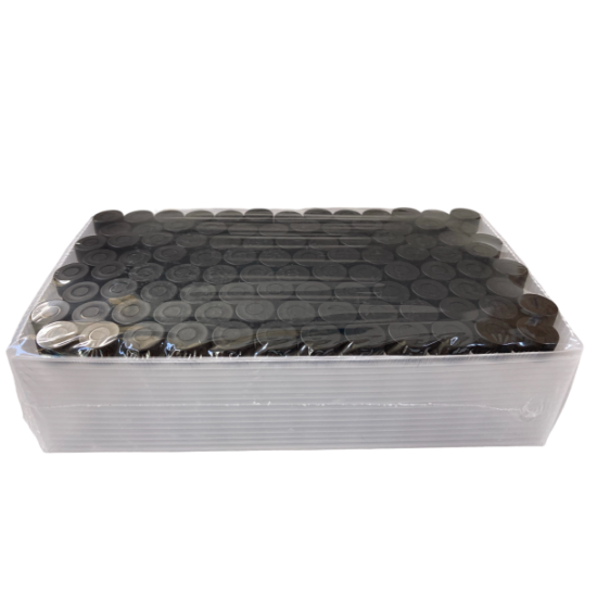 Picture of 2 Dram, 17x60mm Vial, 15-425mm Thread, Black Polypropylene Solid Top Cap, PTFE/F217 Lined, MSV88020-1760(100)