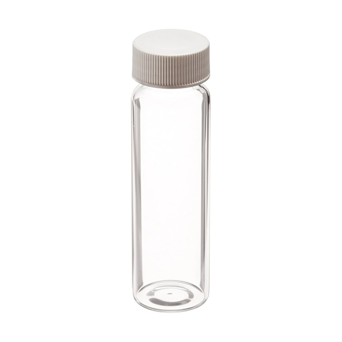 Precleaned - 40mL Clear Vial, 24-400mm Solid Top White Polypropylene Closure, PTFE Lined,pk100, 9-089-2