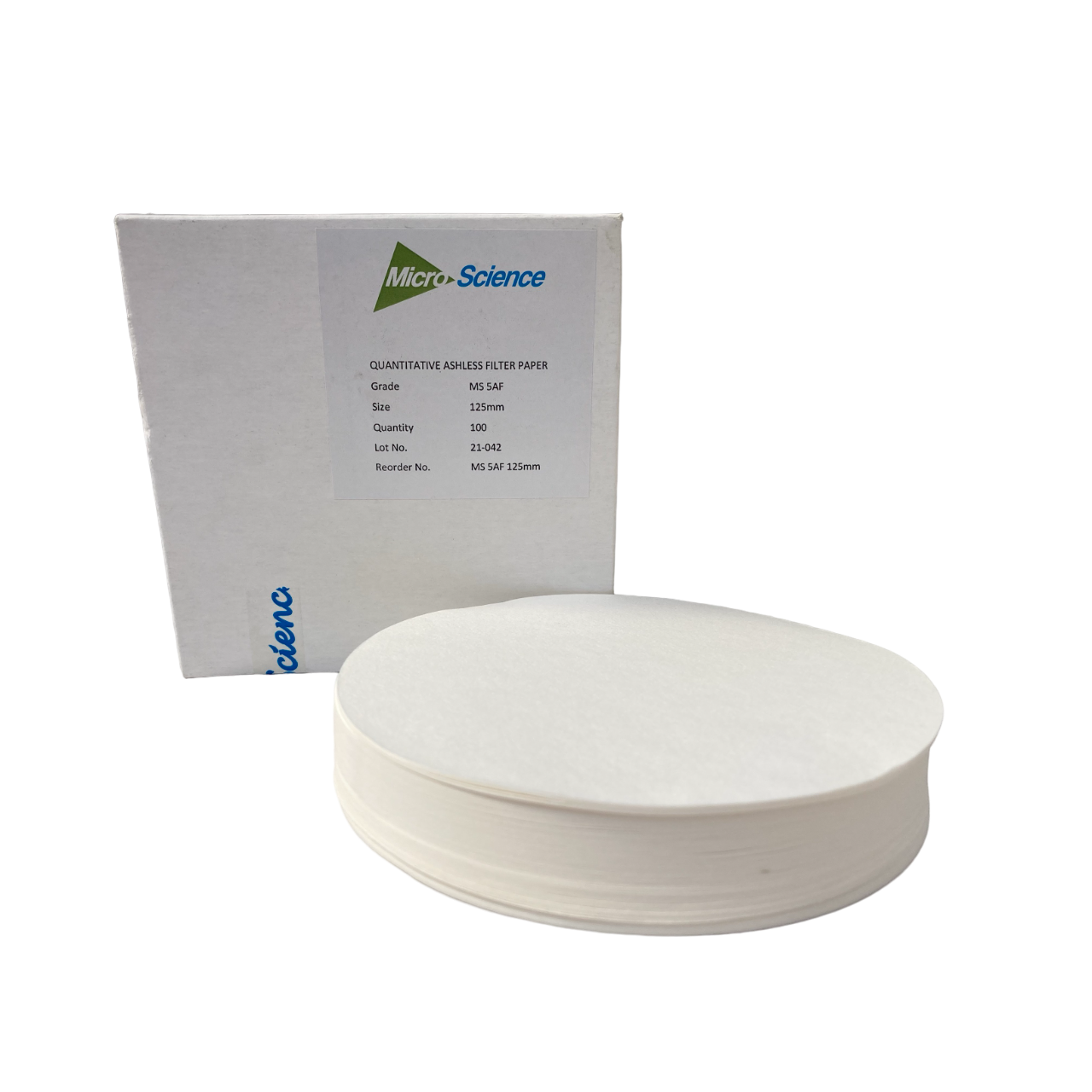 Quantitative Filter Paper 5AF 125mm, Ashless , fast flow, Box100, MS 5AF 125mm