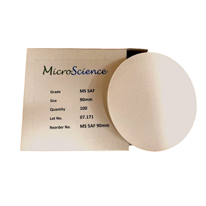 Quantitative Filter Paper  5AF 90mm, Ashless, fast flow, Box100, MS 5AF 90mm