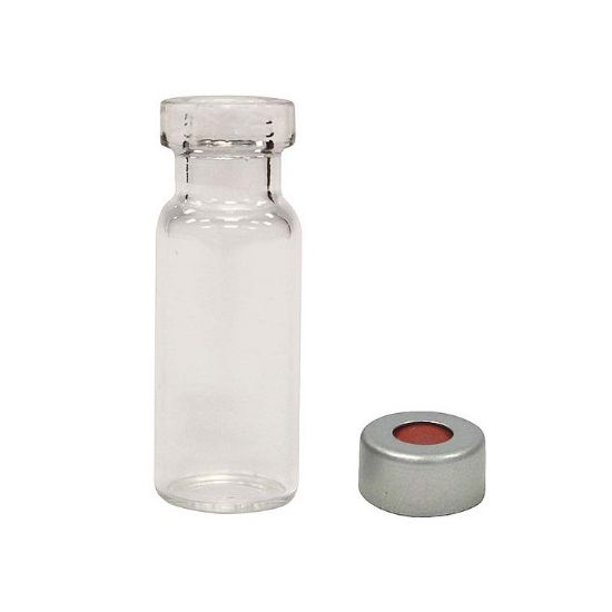 Picture of 2ml Clear Crimp Glass Vial with 11mm crimp cap with PTFE/Rubber septa pk1000, MSV042-C