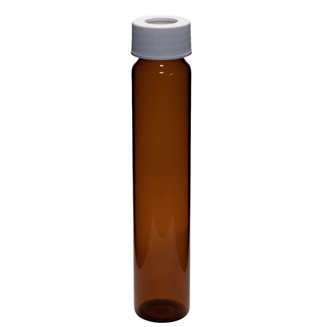 Precleaned & Certified - 60mL Amber Vial,  24-414mm Open Top White Polypropylene Closure,  .125" PTFE/Sil Lined 9A-112-3