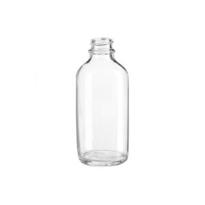 Picture of 4 oz, 125mL Clear Boston Round Bottle, 48x112mm, 22-400mm Thread D0155-4