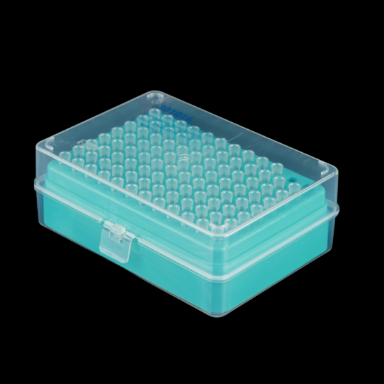 Picture of 10 μL Filter universal Pipette Tips, Extra Long, Clear, Racked, Sterile 96/pk,960/box  (was  314016(960)), 314036(960)