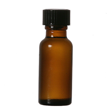 1/2 oz, 15mL Amber Boston Round, 25x68mm, 18-400mm Thread, Phenolic Closure/PE Cone Lined D0161-1/2