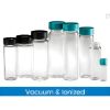 Picture of 15 x 45mm 1 dram (4ml) Clear Borosilicate Glass Vial with 13-425 Green Cap attached Vacuum & Ionized,  Case of 144, GLC-05185