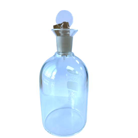 Picture of BOD Bottle 300ml, white printing, Boro 3.3 with stopper , pk6, MS 1418.100.03