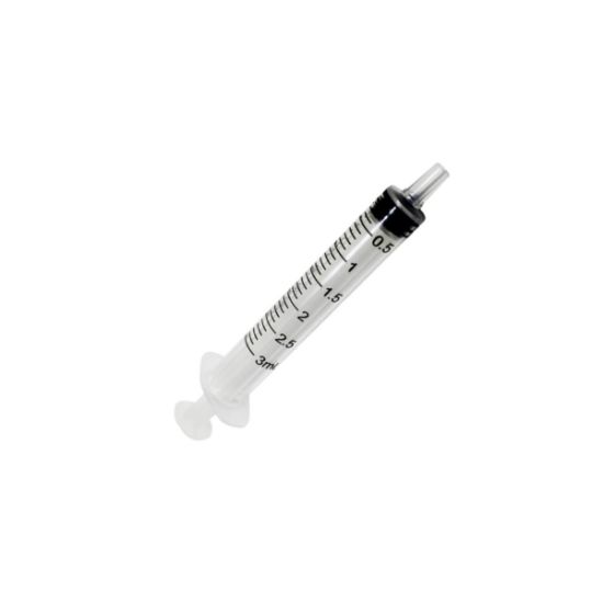 Picture of 3ml Luer Slip, Non-Sterile, 3 Piece Disposble Syringe, Case 4000, MSS3P03LSNS