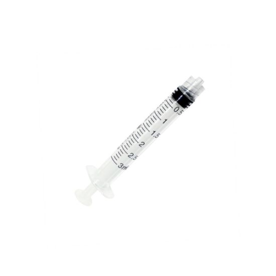 Picture of 3ml Luer Lock, Sterile, 3 Piece Disposable Syringe, Box 100, MSS3P03LL