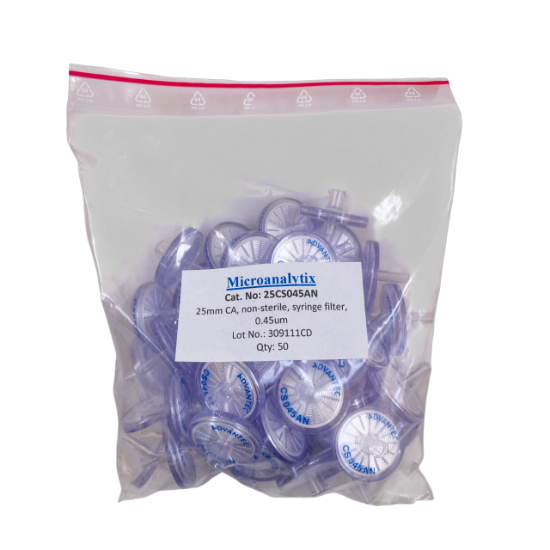 Picture of Syringe Filter DISMIC 25mm 0.45 CA NONSTERILE 50/PK 25CS045AN