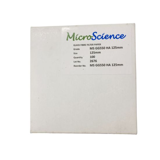 Picture of Glass Fiber Filter GG550 Pre-heated,1.5um 125mm binder free Box100, MS GG550 125mm