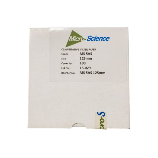 Picture of Quantitative Filter Paper 5AS 125mm Ashless slow flow Box100 MS 5AS 125mm