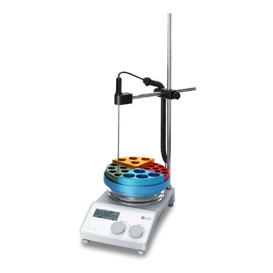 Picture of MS-H-Pro+ Aluminum Package 2: LCD Digital Hotplate Magnetic Stirrer, aluminum hotplate & PT1000A & support clamp,  8130106110+18901706