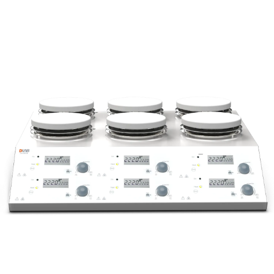 Picture of MS-H280-S6 package:  6-Channel Digital Magnetic Hotplate Stirrer &  PT1000-A X6 & MSPS03 X6, 8030351112+6x18900016+6x18900540