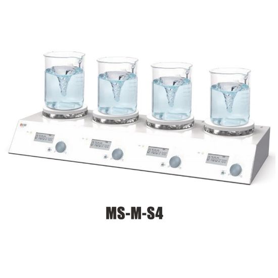 Picture of MS-M-S4, 4-Channel Digital Magnetic Stirrer, Aluminum cover with ceramic coating, 8030271100